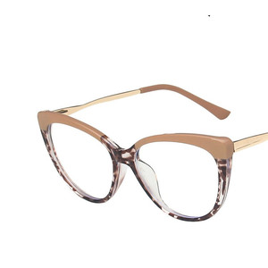 Occhiali Anti-Luce Blu in Metallo e TR90 Stile Cat Eye Bicolore, Occhiali Retrò Senza Prescrizione, Stile Europeo e Americano - Product Image 1