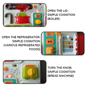 Montessori Éducatif Enfants Apprentissage Interactif Cuisine Busyboard Jouets Activité des tout-petits Développement Sensory Busy Board - Product Image 4
