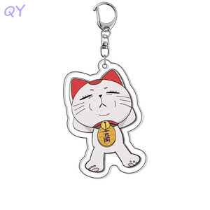 QY Custom Anime Style Acrylic Keychain Double Sided Printed Clear Chibi Character Key Ring Cute <b>Bag</b> <b>Charm</b> - Product Image 6