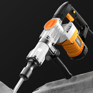 Martillo <span class=keywords><strong>Demoledor</strong></span> Eléctrico de Trabajo Pesado 110V/220V, 2400W de Alta Potencia para Romper Concreto y Demolición de Muros, Juego de <span class=keywords><strong>Rotomartillo</strong></span> de Impacto - Product Image 6