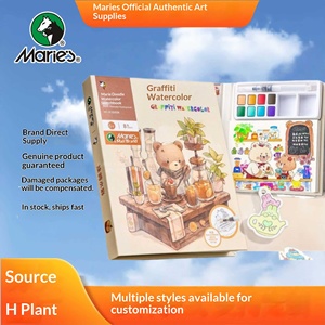 Livre de coloriage et de gribouillage pour enfants Maries, ensemble complet avec peintures intégrées, design de dessins animés, portable - Product Image 3