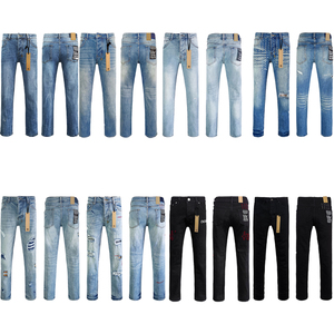 Top Quality Men's Jeans Luxury Designer Brand Ksubiess Vintage Pants <b>Hip</b> Hop Ripped Denim Y2K Jeans Streetwear Straight Leg Pant - Product Image 1