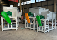 Mélangeur horizontal à vis en acier au carbone, prix usine, 500L 1000L, pour le mélange de revêtements muraux, de poudre, d'additifs ciment et de mastic
