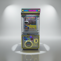 UFO Two Leg Two Button Claw Machine Crane Plush Toy Arcade Doll Catcher Coin Gift Machine Durable Plastic Weather English