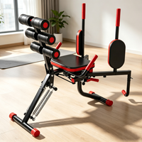 Station d'entraînement abdominale tout-en-un professionnelle avec cadre en fer, banc de musculation réglable et rack de pression pour un entraînement complet du corps