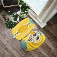 Sac de lavage portable en polyester pour chaussures, style cordon de serrage, fermeture éclair, réutilisable, pour le nettoyage des baskets