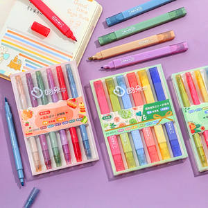 Ensemble de 6 stylos fluorescents à double pointe, beaux marqueurs pastel parfumés aux fleurs, surligneurs <span class=keywords><strong>kawaii</strong></span>, stylos à <span class=keywords><strong>dessin</strong></span> et à gribouillage - Product Image 6
