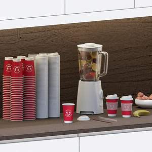 Gobelet à café en carton isotherme à double paroi avec couvercles - Product Image 3