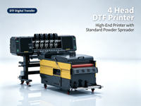 Imprimante DTF 4 têtes avec distributeur de poudre standard, machine d'impression directe sur film pour vêtements (sans buse)