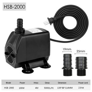 Bomba de Agua Eléctrica para Acuario de 5000L/H, Bomba de Filtración para Estanques, Fuentes y Decoración Acuática, Bomba de Agua para Acuario, Bomba de Agua para Hidroponía Hsbao - Product Image 3