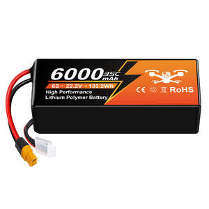 HY <span class=keywords><strong>Rc</strong></span> 드론 배터리 FPV 반고체 배터리 4S 22.2V 3700/4200/5200/6000/6500/7000/8000/9000mAh 35C 1000 사이클 -10~40C - Product Image 1