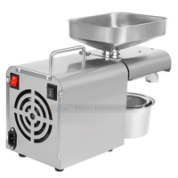 Presse à huile automatique à chaud en acier inoxydable pour l'extraction d'huile d'arachide, de sésame, de soja, de graines de lin, pour usage domestique