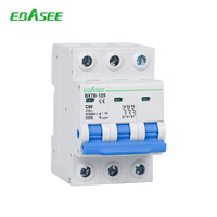 Disjoncteur miniature AC OEM pour rail DIN, 4, 5, 6, 10 kA, 4 pôles, C16, 6A, 50A, 25A, 32A, 63A, 125A