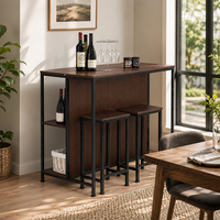 Chaise de table élégante pour la cuisine à domicile avec un design industriel et une solution de rangement fonctionnelle