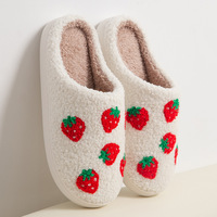 Chaussons en peluche avec motif de dessin animé mignon personnalisé pour femme, chaussons d'intérieur moelleux confortable et doux