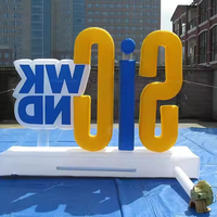 360 degrés personnalisé publicité lumière LED énormes lettres gonflables géantes et Logo Alphabet signes à vendre