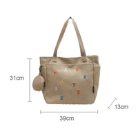Tas Belanja Kanvas Reusable Logo Kustom, Tas Belanja Grosir Ramah Lingkungan OEM, Hadiah Promosi Pabrik, Penutup Ritsleting, Berbagai Ukuran