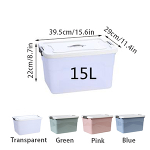 دائم سعة كبيرة عالية الجودة لعب الأطفال الملابس الطعام مع غطاء 15l <span class=keywords><strong>Pp</strong></span> حاويات تخزين بلاستيكية قابلة للتكديس - Product Image 2
