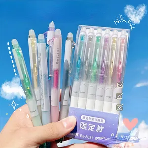 Creative star sky glitter erasable gel pens set school student block colored write pen stationery 6 color/blue ink 0.5mm ball