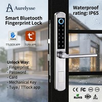 Cerradura Inteligente Biométrica con Huella Dactilar Aurelysse Tuya/TTlock, Alta Seguridad, Impermeable IP64, Acero Inoxidable, Multi-Desbloqueo, OEM ODM
