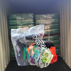 Paños de Limpieza Industriales Reciclados 100% Algodón, Paquete de Trapos de Limpieza de Punto de Colores, Trapos Industriales Cortados - Product Image 1