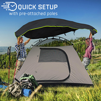 Tente familiale portable à dôme pour 4 personnes, été, une chambre, imperméable, facile à installer, randonnée, camping, plein air