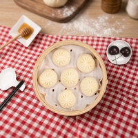 Papiers de cuisson en silicone double face, résistants aux hautes températures, de qualité alimentaire et écologiques, pour cuiseur vapeur en bambou, antiadhésifs, pour dim sum et pain