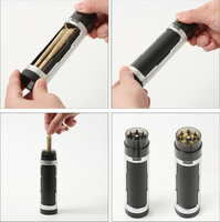 Broyeur à herbes portable 3-en-1 de qualité supérieure en plastique avec entonnoir de remplissage et étui de rangement, accessoire de fumage personnalisable avec logo