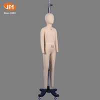 Mannequin en fibre de verre JUNMEI pour garçons de 10 ans, taille 140, blanc, avec tête et pose debout, revêtement en tissu de lin, pour la couture