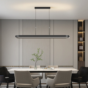 2024 New Modern Minimalist Style Full-Spectrum Pendant <b>Light</b> Fixture for Restaurant <b>Dining</b> Table & Bar Long Strip Ambient <b>Light</b> - Product Image 1