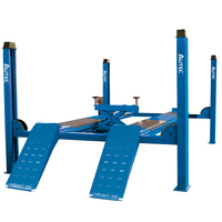 AUTEC Ensemble complet : Pont élévateur 4 colonnes, Machine d'alignement 3D des roues, Équilibreuse de roues, Démonte-pneus et Pont élévateur combiné