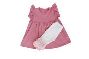 Groothandel Baby Katoen Parel Tops Icing Shorts Pure Katoenen Kleding Zomer 2 Stuk Sets Kids Kinderen Meisjes Kleding - Product Image 4