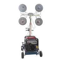 Tour d'éclairage mobile polyvalente SDBM 5m |   Lumière à halogénures métalliques 4000W, alimentée en courant alternatif IP67, 90-360 °   Angle de faisceau, autonomie de 28 heures