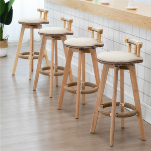 Tabourets <span class=keywords><strong>de</strong></span> <span class=keywords><strong>bar</strong></span> en bois rembourrés <span class=keywords><strong>de</strong></span> style nordique moderne en gros, chaises hautes pour table <span class=keywords><strong>de</strong></span> <span class=keywords><strong>bar</strong></span> - Product Image 3