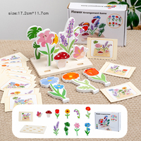 Rompecabezas de Flores Montessori para Educación Temprana, Juego de Mesa para Padres e Hijos, Juguete de Entrenamiento de Coordinación Mano-Ojo para Niños