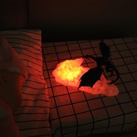 Lampe de nuit imprimée en 3D avec design de dragon de feu et de dragon de glace : lampe de table originale et créative pour la décoration de la maison pour les enfants.