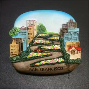 Imanes de Resina para Refrigerador con Diseño Estadounidense y Europeo, Recuerdos Turísticos de la <span class=keywords><strong>Estatua</strong></span> de la Libertad, Nueva York, Los Ángeles, San Francisco, Hawái, Boston - Product Image 1
