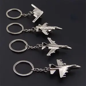 Airline Promo New Keychain Metal Naval Aircraft Fighter model Aviation Gifts Key ring Model Key chain Air Plane Keyring