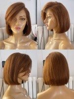 Perruques en cheveux humains SHY Medical, entièrement nouées à la main, bonnet respirant, design léger, remplacement capillaire coupe pixie pour cliniques et usines