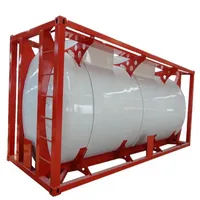 Conteneur de stockage de liquides chimiques ISO à compartiment unique de 20 pieds pour hydrogène et acide acétique