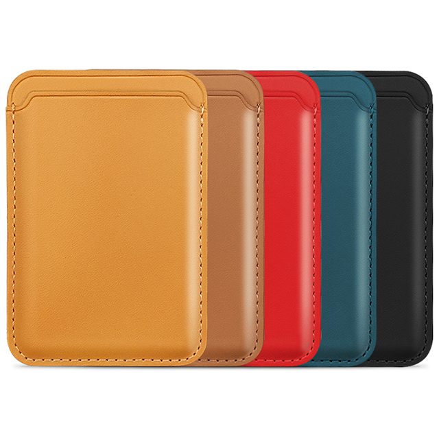 High Quality Leather Rfid Slim Card Holder Wallet for iphone magsafe Wallet