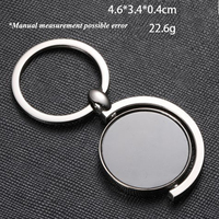 EDC rotierende Metall Tag Schlüssel anhänger Ring Großhandel DIY Doppelseite Promotion Spin rotierende Medaille Blank Revolve Runde Metall Schlüssel bund