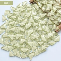 Mosaïque DIY : Tuiles triangulaires vitrifiées faites à la main, pierres de verre colorées, matériaux de patchwork pour enfants, décoration intérieure, rentrée scolaire, style chinois