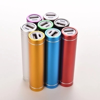 Vente directe d'usine, prix bas, mini-cylindre universel portable en alliage d'aluminium, 2600 mAh, affichage LED, étanche, alimentation électrique