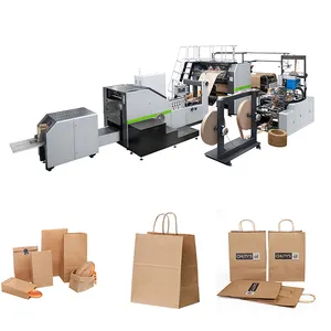 ROKIN BRAND CE Certificate SUBWAY Use Twisted Handle Kraft Paper Bag Making Machine Paper Bag Machine Cost In India