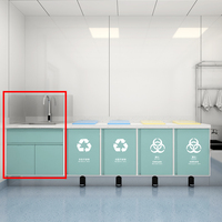 Gabinete Moderno de Acero Inoxidable con Lavabos para Spa y Uso Médico, Ideal para Hospitales, Clínicas, Escuelas, Talleres y Terapias de Spa