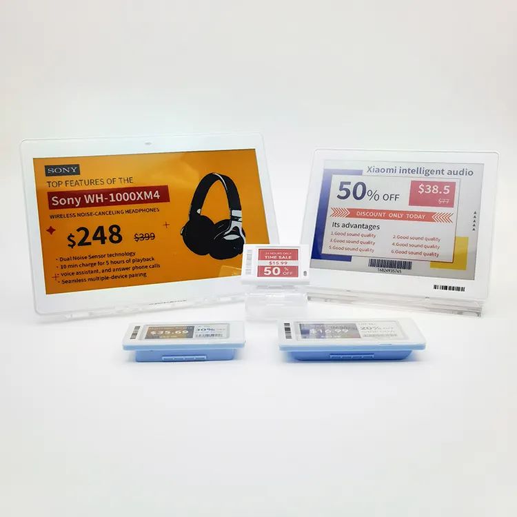 Étiquette d'étagère électronique de 2.9 pouces E Ink Price Label ESL Digital Pricer Tag Demo Kit pour supermarché