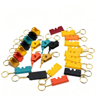 Porte-clés en métal 3D personnalisé en forme d'excavatrice, design vintage de dessin animé, logo personnalisé, cadeau promotionnel, vente en gros sur mesure
