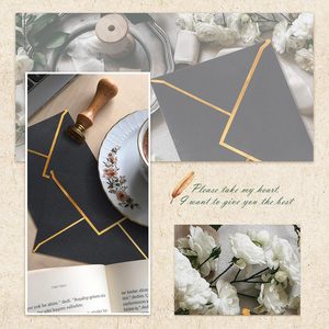 Sobres de invitaciones elegantes con solapa en V A7 con borde dorado para tarjetas de regalo de boda fiestas de graduación Baby Shower - Product Image 2