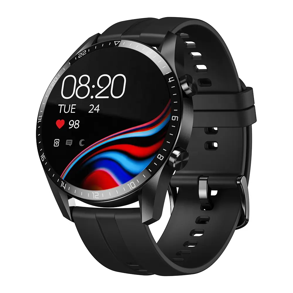 14-Level Black Skin watches men wrist smart Call watch for sport fitness tracker smart watch for android ios